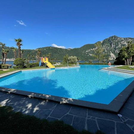 Luganersee, Pool, Strand, Parkplatz, Suite 204 بيسون المظهر الخارجي الصورة