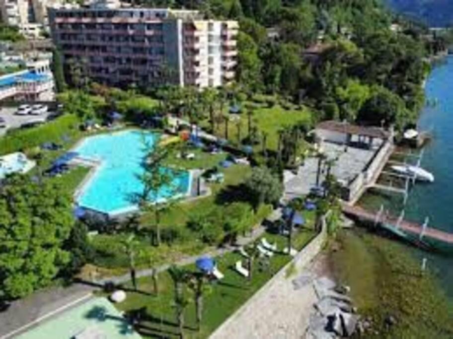 Luganersee, Pool, Strand, Parkplatz, Suite 204 بيسون المظهر الخارجي الصورة